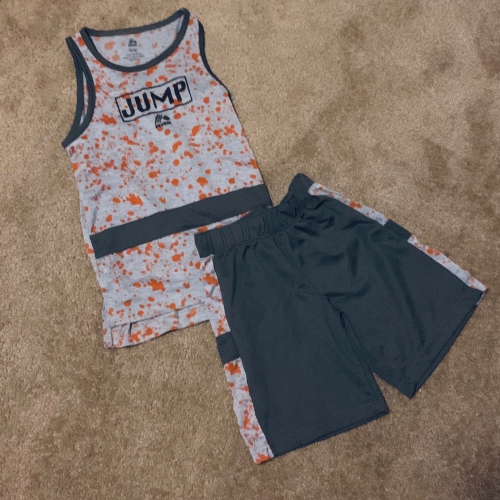 Boys activewear shirt and shorts set